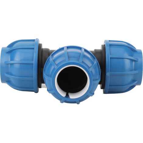 Raccord de tuyau d'eau en PE plastique 50mm té pour connexion de canalisation (1/4)