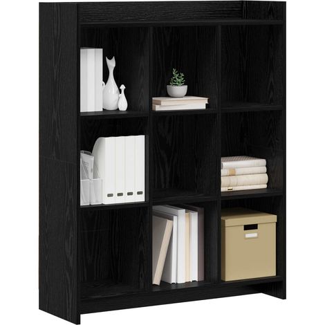 Libreria Armadio per Libri Rovere Nero 87,5 x 30 x 111 cm Legno ingegnerizzato (1/5)