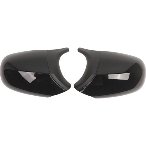Couvercles de rétroviseur, Design sportif, Installation facile par clip, noir (1/2)