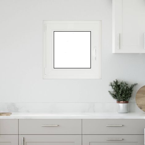 Kellerfenster RISOR Weiß 50 x 50 cm PVC und Glas
