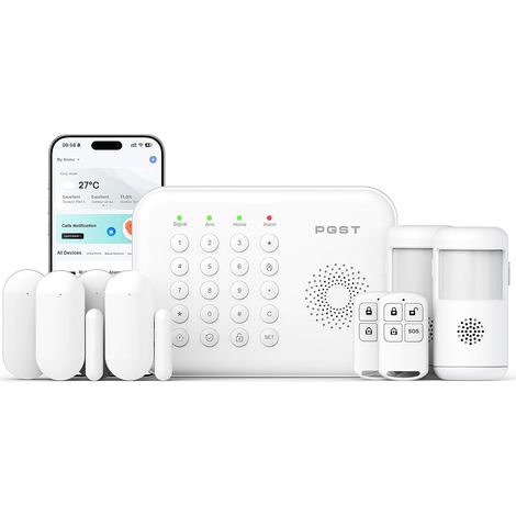 Alarme Maison sans Fil-Système Alarme Maison Connectée 4G/WiFi + GSM (1/5)