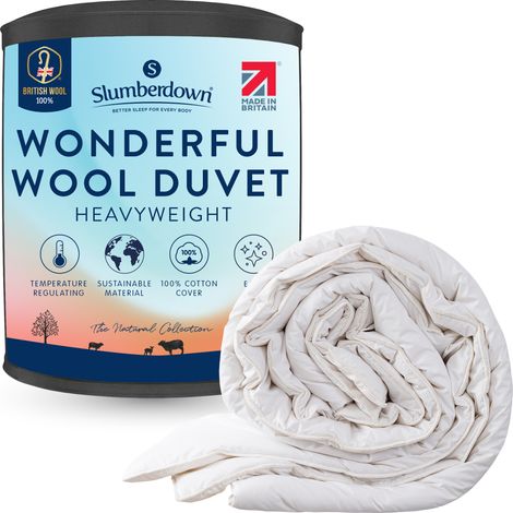 Slumberdown Wonderful Wool Duvet, 550gsm Heavy, King