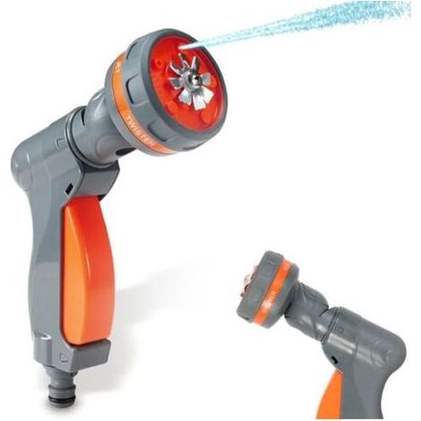 Pistolet d'arrosage 2 en 1 - 5 formes de Jets - Tête Rotative (1/4)