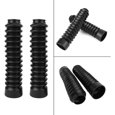 2x Protège-fourche universel en caoutchouc pour moto, jambières de suspension étanches (1/5)