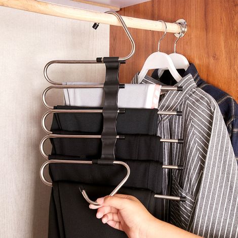 Magic Hangers Save Space - Wardrobe Multi - Multifunction Layers Make Pants Scarf Casual Wear with Organizer Hanger (1/5)