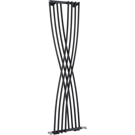 Hudson Reed – Radiateur eau chaude en acier vertical anthracite 177,5cm x 45cm x 11cm – 925 Watts – Peinture époxy haut de gamme – Garantie 20 ans