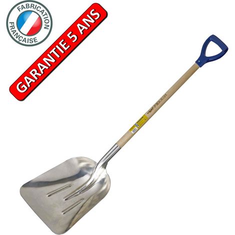 OUTILS PERRIN Pelle à neige extra creuse alu emmanchée poignée , pour le déneigement et l'agricole (1/2)