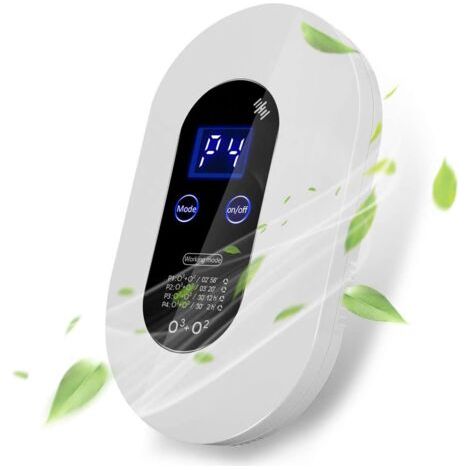 Luftreiniger mit Ozon, 5 W, 130 mg/h, 4 Betriebsmodi, LCD-Display, Weiß (1/2)