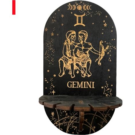 (I) Étagère murale décorative en bois et cristal, support flottant, style bohème, décoration murale suspendue (1/5)