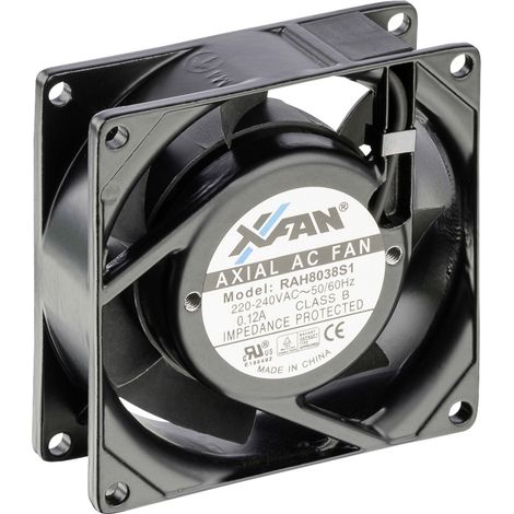 X-Fan RAH8038S1 Axiallüfter 230 V/AC 36 m³/h (L x B x H) 80 x 80 x 38 mm
