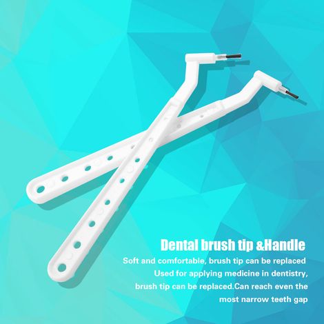 100 Embouts de Pinceaux Dentaires Jetables pour Composite – 2 Manches Inclus (1/5)