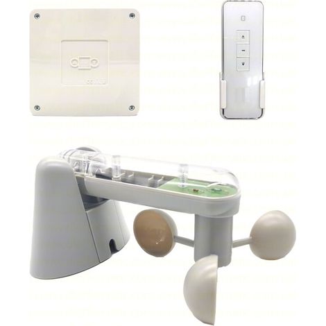 Kit Set Centralina Sensore Vento Anemometro Tenda Da Sole Con Radiocomando Kitbt
