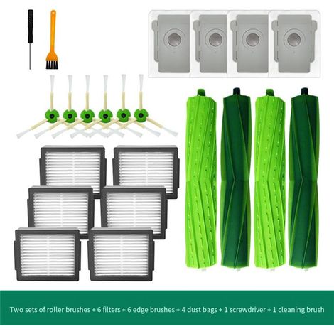 Accessori per robot aspirapolvere i7, j7, e5 ed e6: spazzola laterale principale, filtro, sacchetto raccoglipolvere, accessori per robot aspirapolvere (1/2)