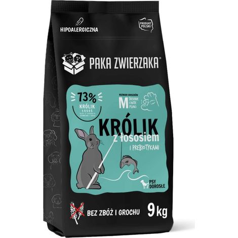 Alimento seco para perros Paka Zwierzaka Seventh Heaven Conejo con salmón 9 kg (1/4)