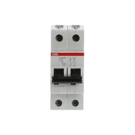 Disjoncteur S202M 2P 3A Courbe C Raccordement à vis - 15KA (2Modules) 2CDS272001R0034 ABB 354231
