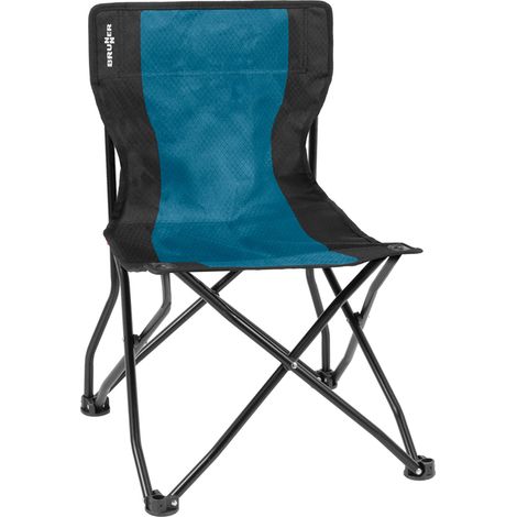 Chaise Pliante de Camping avec Cadre de sécurité Anti-basculement, Noir/Bleu (1/3)