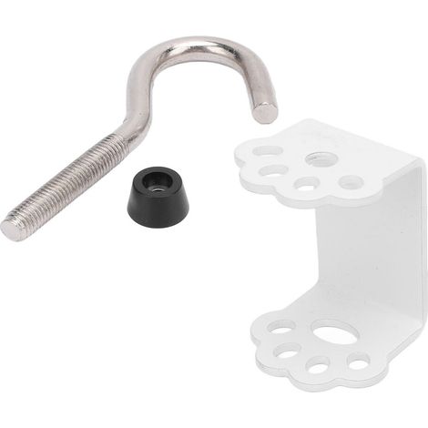 Weißer Edelstahl-Tischtaschenhalter mit Katzenpfotenmulde