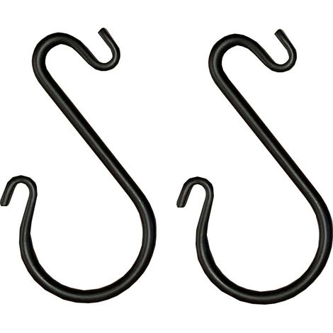Steel S Hooks for Bird Feeders and Hanging Baskets (Set of 2) (1/5)