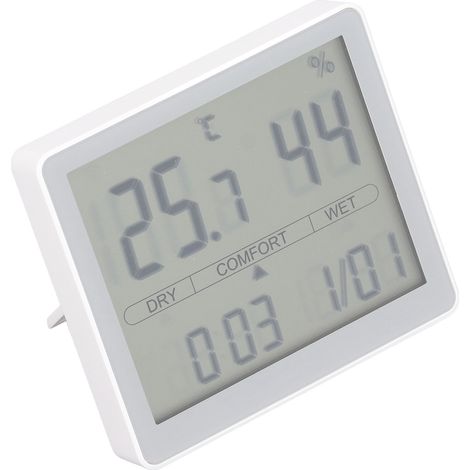Thermomètre hygromètre intérieur multifonction haute précision écran large modes multiples pour maison (1/5)