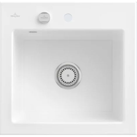 VB Einbauspüle Subway 50 S 331502 525x 510mm Rechteck Weiß Alpin CeramicPlus (1/3)
