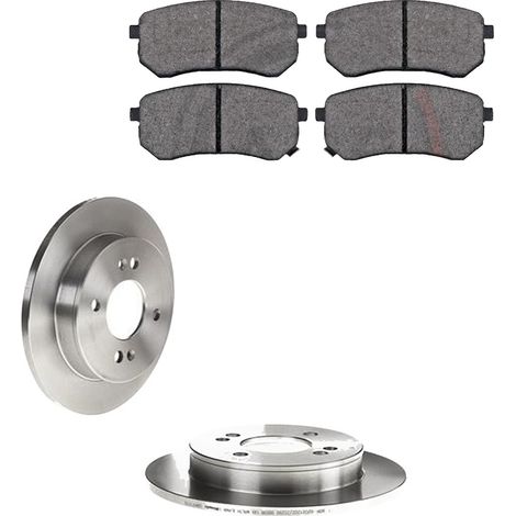 KIT FRENI POSTERIORI compatibile con HYUNDAI i10 (PA) - DISCHI + PASTIGLIE OEM: FDB1902 / 17656 /SOSTITUZIONE DIRETTA/BASSA POLVERE/SILENZIOSO (1/5)