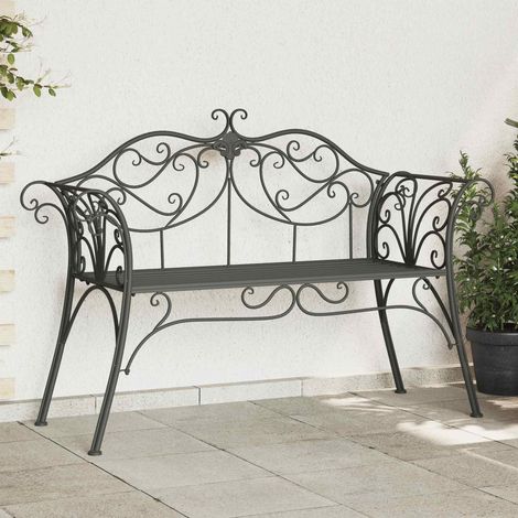 Teenpull – Gartenbank 2-Sitzanzahl 130 x 47 x 90 cm Stahl Silber Grau (1/5)