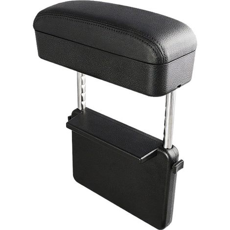 Boîte de rangement en cuir grande capacité pour accoudoir de voiture, organiseur d'espace entre les sièges, noir/rouge/beige/marron beige (1/5)