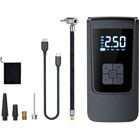 Inflador inalámbrico ST-9624B para coche - doble alimentación USB (1/5)
