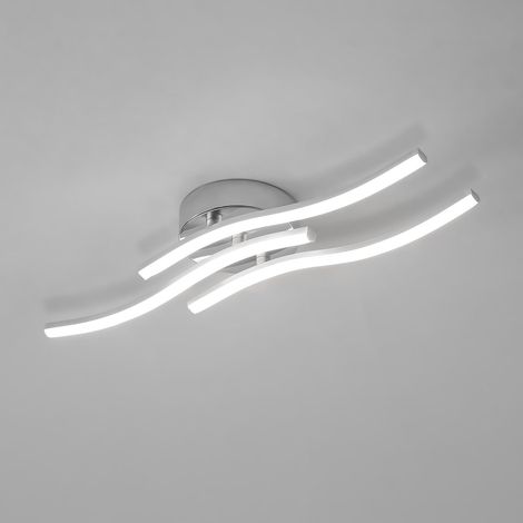 Plafonnier Moderne, Argenté Elégant 3 Forme de Vague Luminaire (1/5)