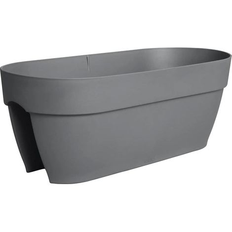 Elho Vibia Campana Flower Bridge 60 - Noir - L 26 x B 59 x H 22 cm - Balconextérieur - 100% recyclé