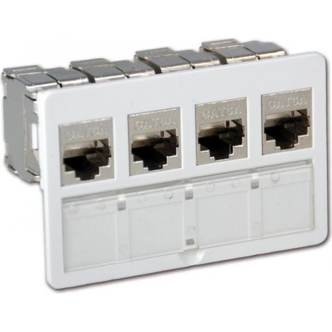 SANS MARQUE Bloc de 4 connecteurs modulaires RJ45 cat.6 OHMTEC