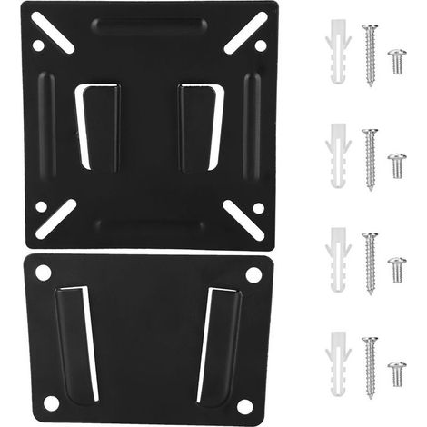 Support de montage mural pour téléviseur, alliage d'aluminium, installation facile, aspect cool avec sac à vis pour écran LCD de 14 à 32 pouces (1/5)