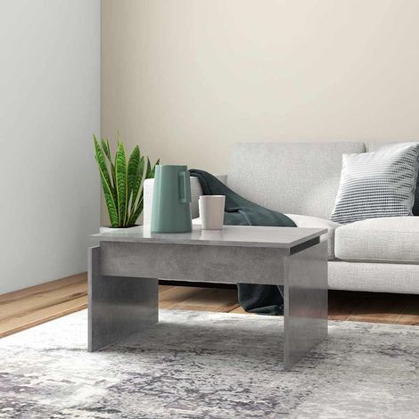 808336 vidaXL Coffee Table Concrete Grey 68x50x38 cm Engineered Wood (1/5)
