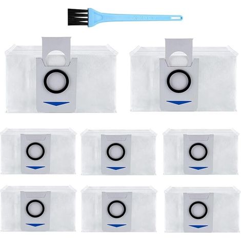 Pack of 8 Vacuum Cleaner Bags Accessories for Ecovacs Deebot X1 Omni / X1 e Omni / T20 Omni, Vacuum Cleaner Replacement Accessories (1/5)