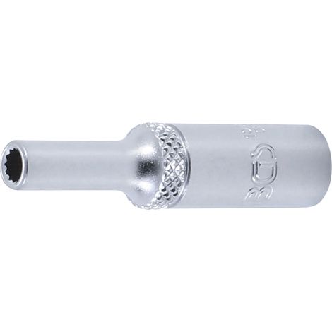 Llave de vaso 12 caras, larga  entrada 6,3 mm (1/4")  4 mm