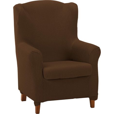 Housse élastique pour Fauteuil à Oreilles Duplex - Marron (1/4)