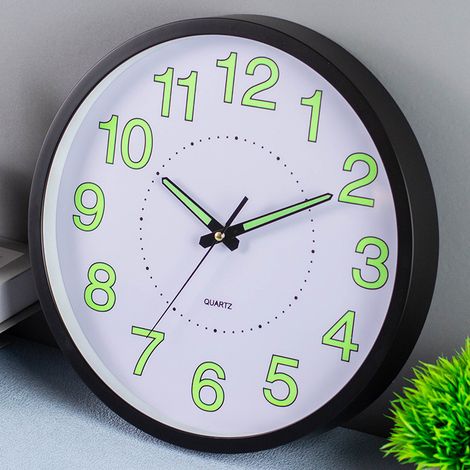 30cm Horloge murale digitale lumineuse simple et moderne Horloge silencieuse