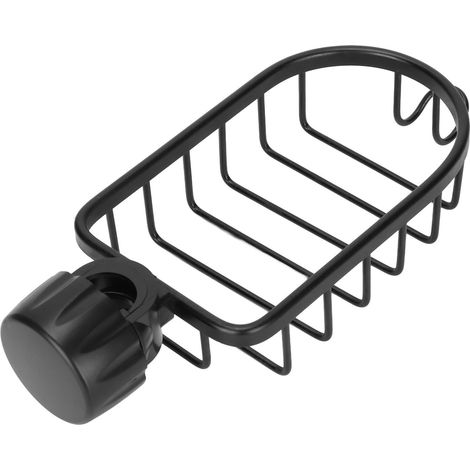 Égouttoir suspendu pour robinet, réglable, pour évier, torchons et éponges, noir. (1/5)