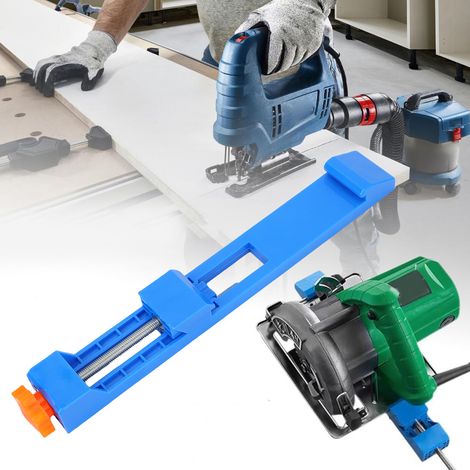 Rail de guidage réglable pour base de machine de découpe, pince de positionnement pour lame de scie circulaire électrique, rail de guidage de précision pour la découpe du bois (1/5)