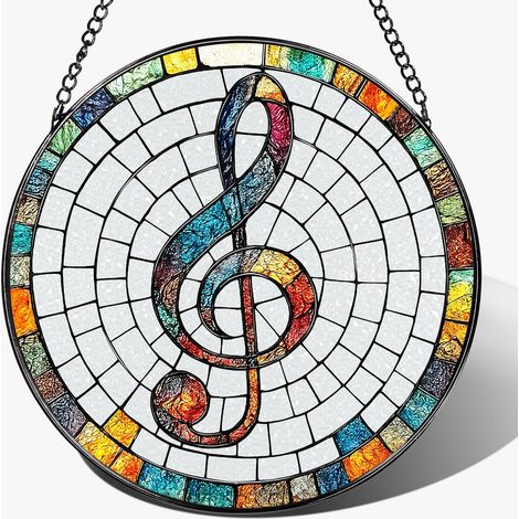 Attrape-soleil vitrail suspendu, décoration murale élégante pour intérieur, cadeau parfait Thanksgiving Noël, diamètre : 9 cm (1/3)