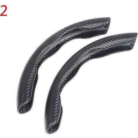 2er-Pack 15-Zoll-Auto-Lenkradabdeckung mit Anti-Rutsch-Bezug, rote Carbonfaser-Lenkradabdeckung-Black