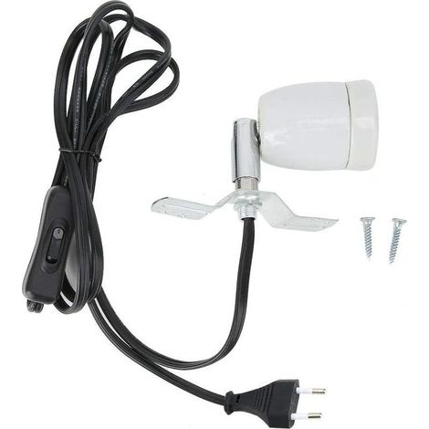 300W 110-240V E27 Rotatable Pet Clip Heat Heat Base, Reptile Pet Clip Heat Lamp Bulb Base Socket Holder(EU) (1/5)