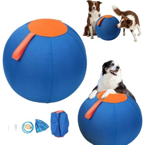 Noveo Ballon Chien,2026 Nouveau Balle Interactive pour Chien,Extérieurs Jouets Interactifs en Mouvement pour Animaux,Adapté Aux Petits Et Grands Chiens (45cm) (1/5)