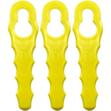 Lot de 100 lames de rechange pour coupe-bordure Ryobi – Têtes double lames dentelées RAC155 RAC157 RAC158 – Pour herbes et broussailles - RAC158 (1/3)