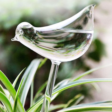 Arrosoir Globe En Verre - Arrosoir Automatique Pour Plantes D’intérieur Et D’extérieur - Forme Oiseau Et Étoile - 2 Pièces (1/5)