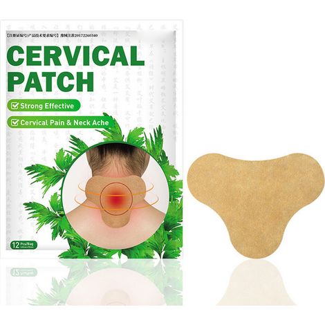 Sumifun 12 Patchs Antidouleur pour les Douleurs Cervicales Soulage les Douleurs Cervicales et les Maux de Cou À base de Plantes Naturelles (1/5)
