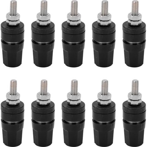 Connecteur Banane 4.0mm 24A pour Enceintes Amplificateur - Borne de Serrage Noir - 24.320 Postes (1/5)