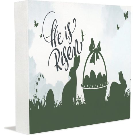 Cadeaux de condoléances, décoration de Pâques pour un être cher : panneau mural décoratif style ferme pour étagère et bureau (1/5)
