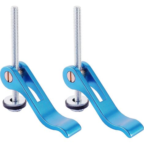 POWERTEC 71164 Morsetto a camma in alluminio per lavorazione del legno, inserto filettato 1/4"-20-2PK