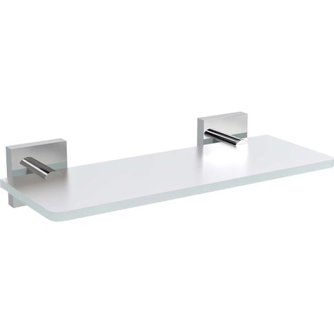 Sapho X-SQUARE - Ablage, Länge 20 cm, Milchglas/Chrom XQ009-02 (1/2)